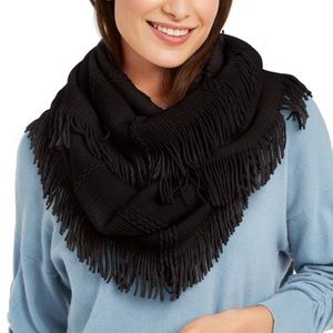 Women's INC Raschel Knit Loop Scarf With Fringe